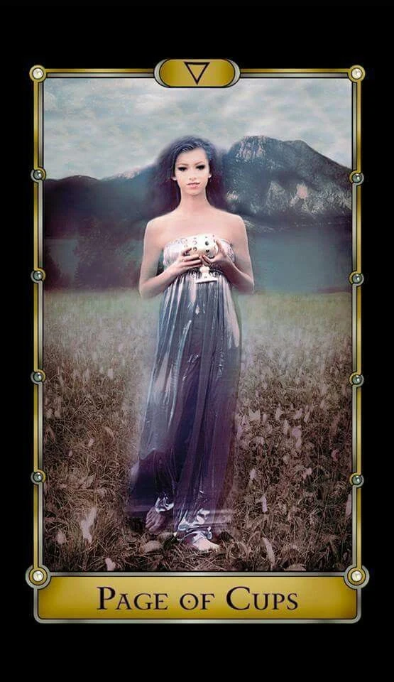 Page of Cups card from the Magical Realism Tarot deck