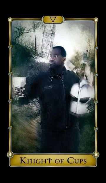 Knight of Cups card from the Magical Realism Tarot deck