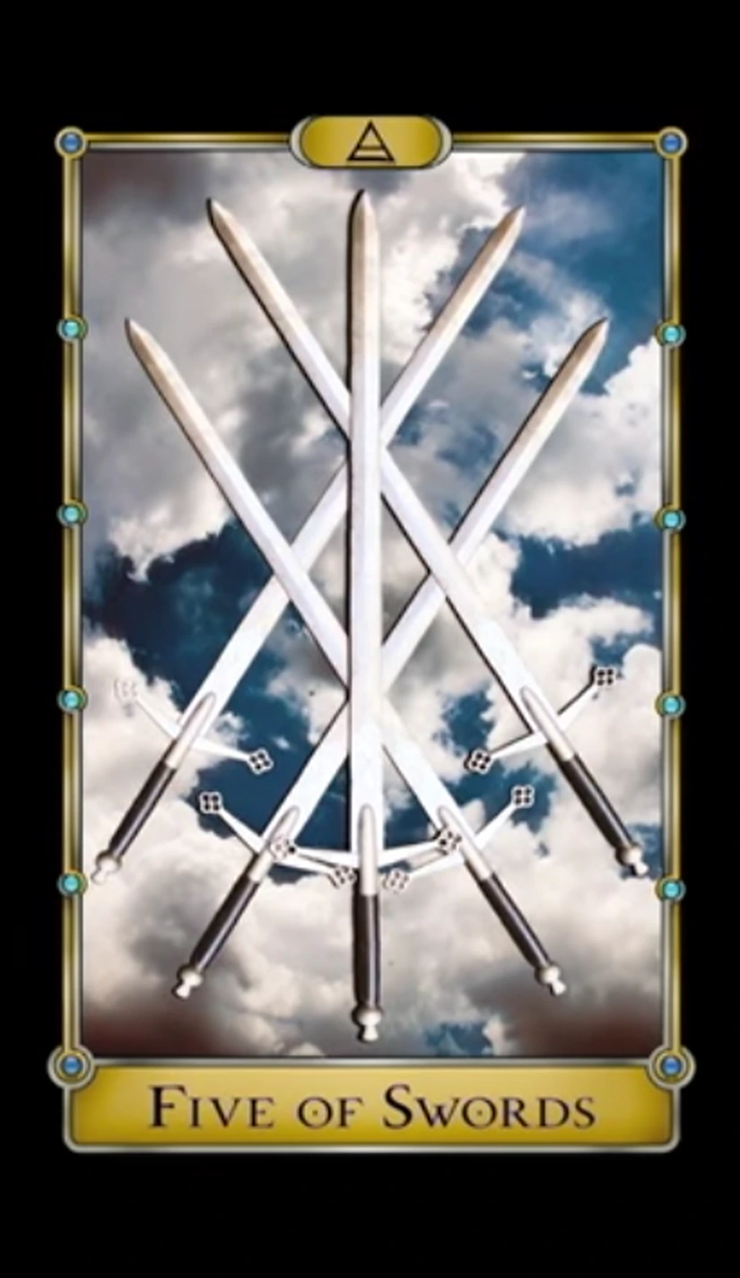 Five of Swords - Magical Realism Tarot - Tarot Deck by Cheryl Fair