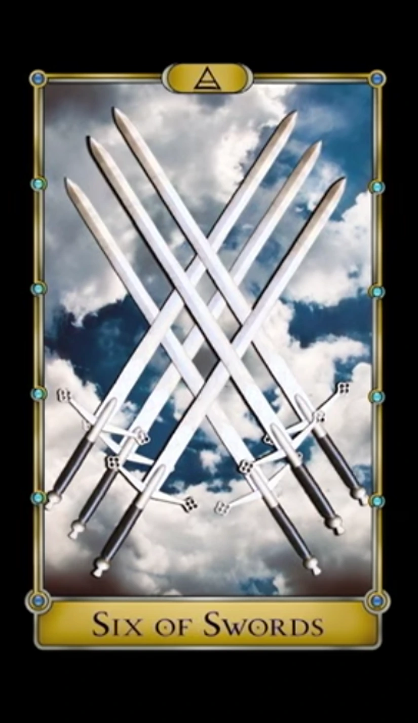 Six of Swords - Magical Realism Tarot - Tarot Deck by Cheryl Fair