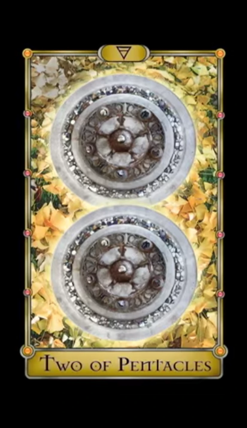 Two of Pentacles - Magical Realism Tarot - Tarot Deck by Cheryl Fair