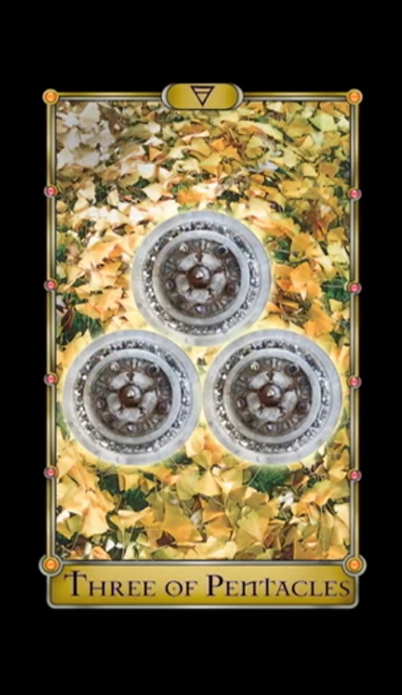 Three of Pentacles - Magical Realism Tarot - Tarot Deck by Cheryl Fair