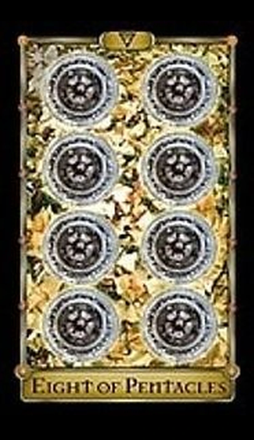 Eight of Pentacles - Magical Realism Tarot - Tarot Deck by Cheryl Fair