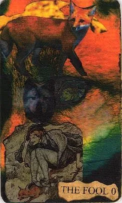 The Fool card from the Mansions of the Moon Tarot deck