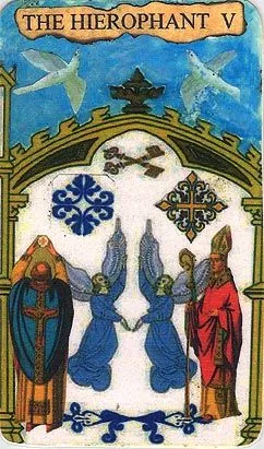Mansions of the Moon Tarot Review 7 The Hierophant card from the Mansions of the Moon Tarot deck