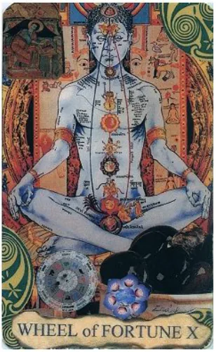 Mansions of the Moon Tarot Review 6 Wheel of Fortune card from the Mansions of the Moon Tarot deck