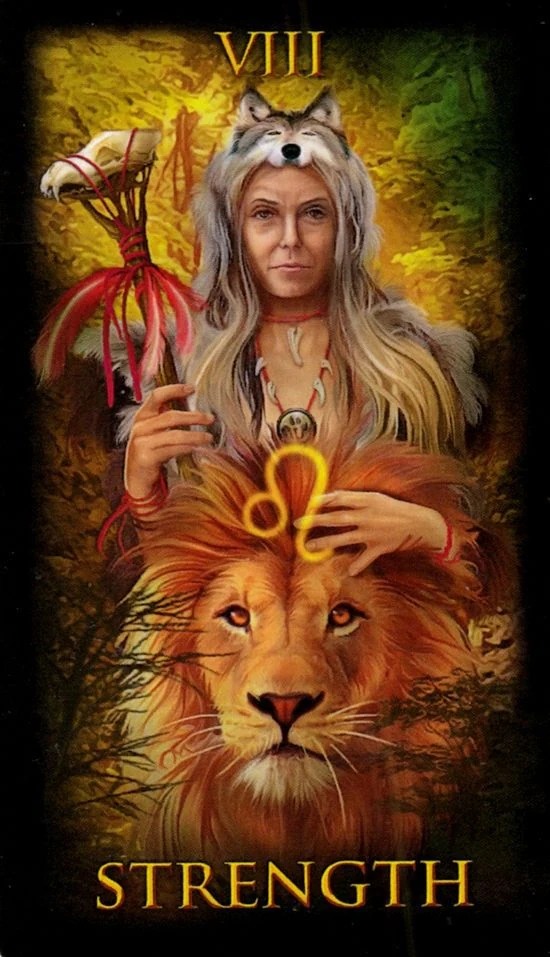Strength card from the Marchetti Tarot deck