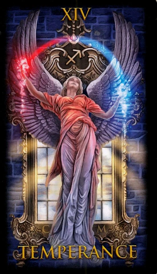 Temperance card from the Marchetti Tarot deck