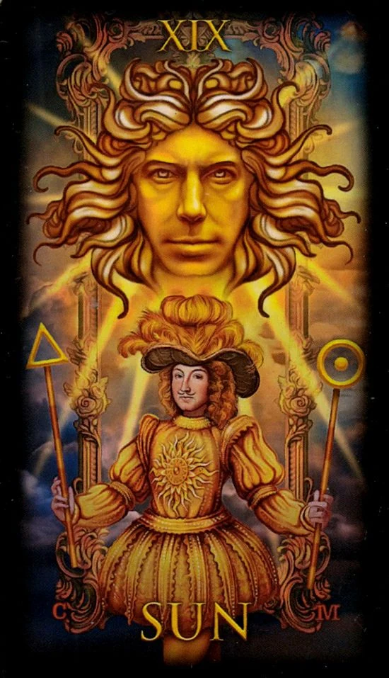 The Sun card from the Marchetti Tarot deck
