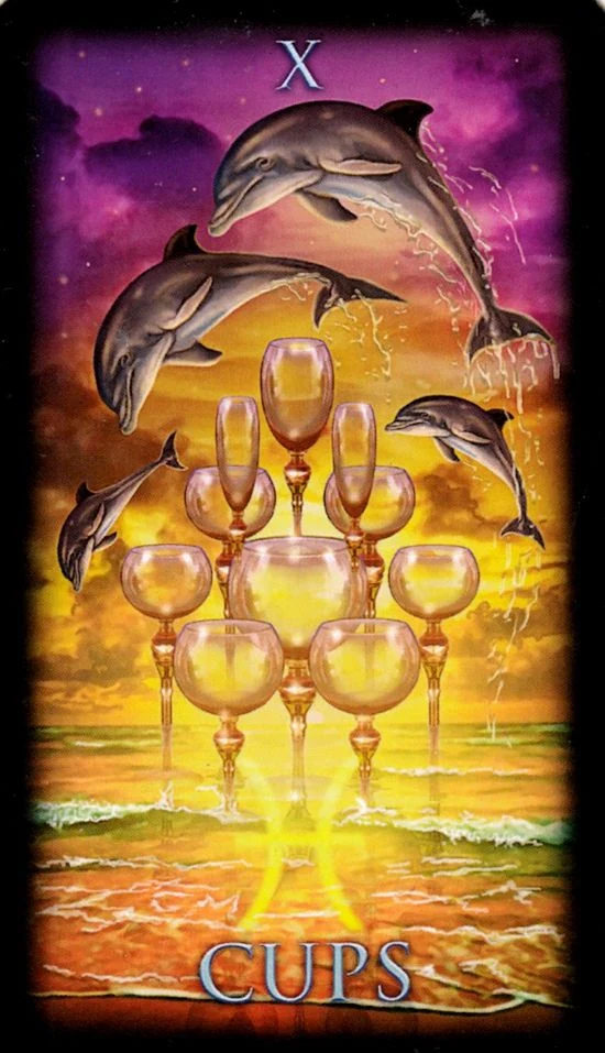 Ten of Cups card from the Marchetti Tarot deck