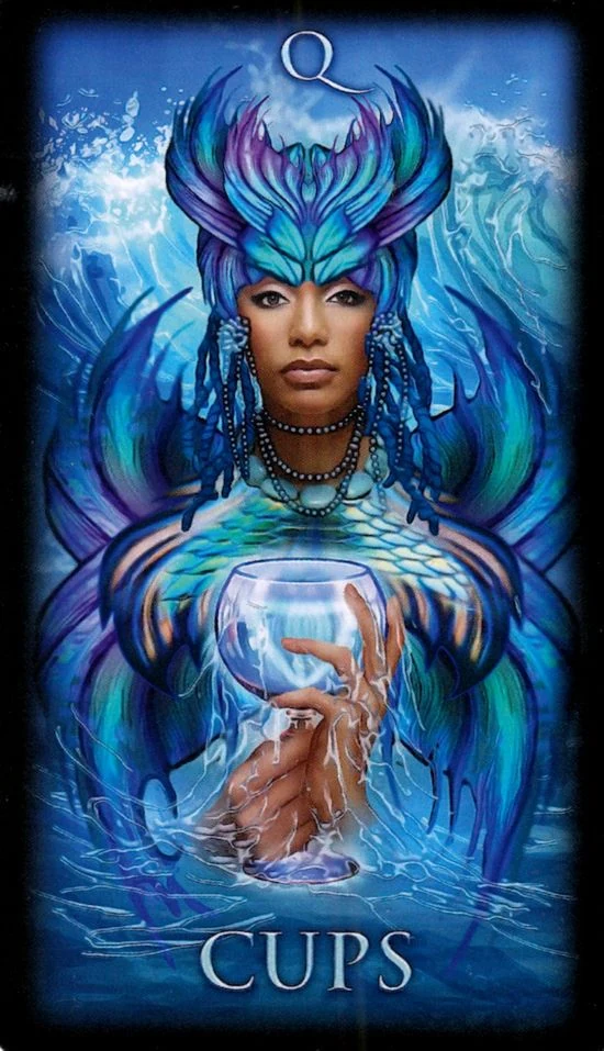 Queen of Cups card from the Marchetti Tarot deck