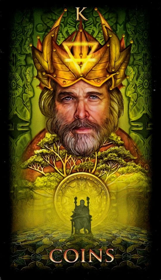 King of Coins card from the Marchetti Tarot deck