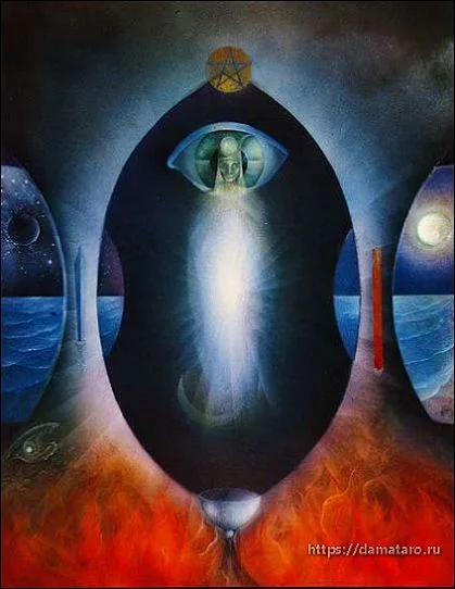 The High Priestess card from the Margarete Petersen Tarot deck