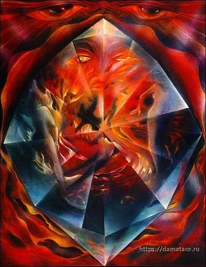 The Devil card from the Margarete Petersen Tarot deck