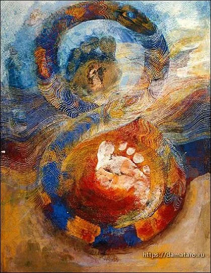 Two of Flames card from the Margarete Petersen Tarot deck