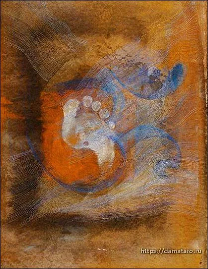 Three of Flames card from the Margarete Petersen Tarot deck