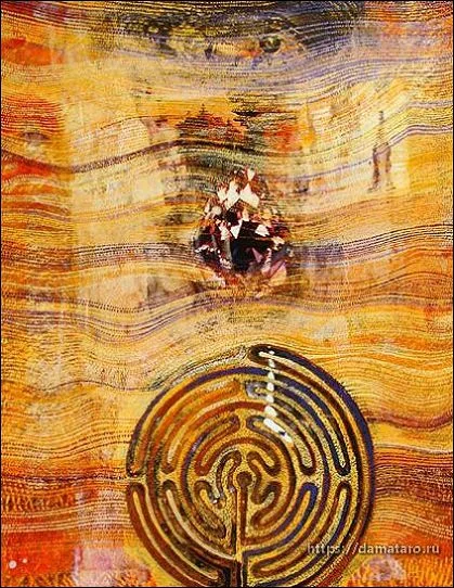 Ten of Flames card from the Margarete Petersen Tarot deck