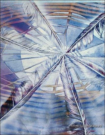 Six of Cups card from the Margarete Petersen Tarot deck