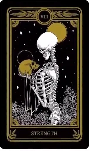 Strength card from the Marigold Tarot deck