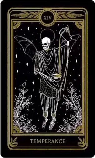 Temperance card from the Marigold Tarot deck