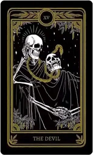 The Devil card from the Marigold Tarot deck