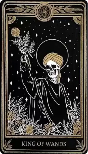 King of Wands card from the Marigold Tarot deck