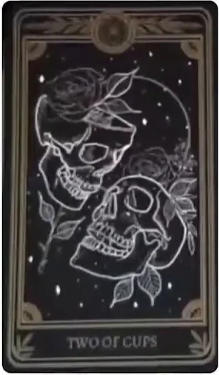 Two of Cups card from the Marigold Tarot deck