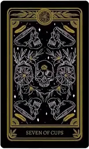 Seven of Cups card from the Marigold Tarot deck