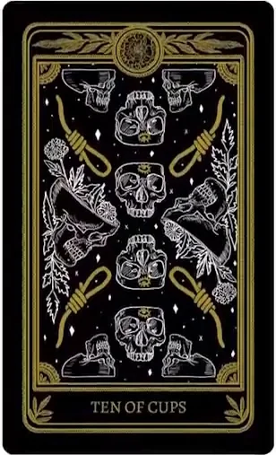 Ten of Cups card from the Marigold Tarot deck