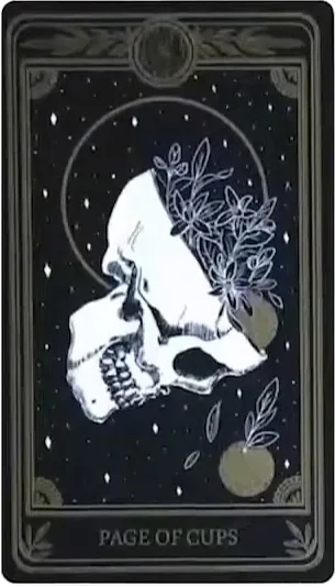 Page of Cups card from the Marigold Tarot deck