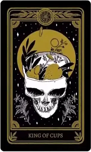 King of Cups card from the Marigold Tarot deck