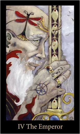 The Emperor card from the Mary-El Tarot deck