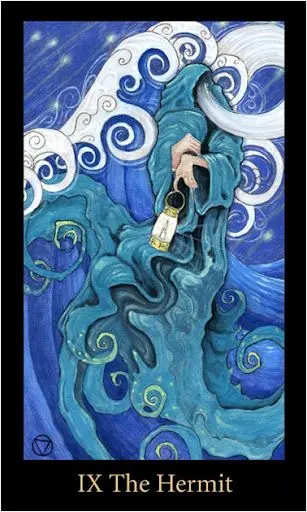 The Hermit card from the Mary-El Tarot deck