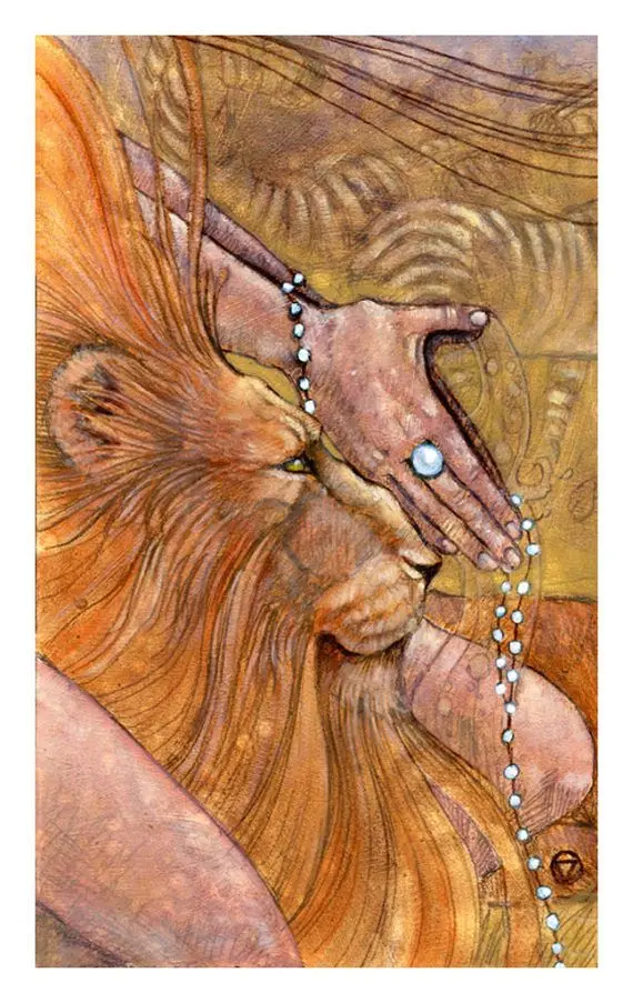 Mary El Tarot Review 7 Strength card from the Mary-El Tarot deck