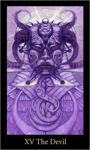 The Devil card from the Mary-El Tarot deck