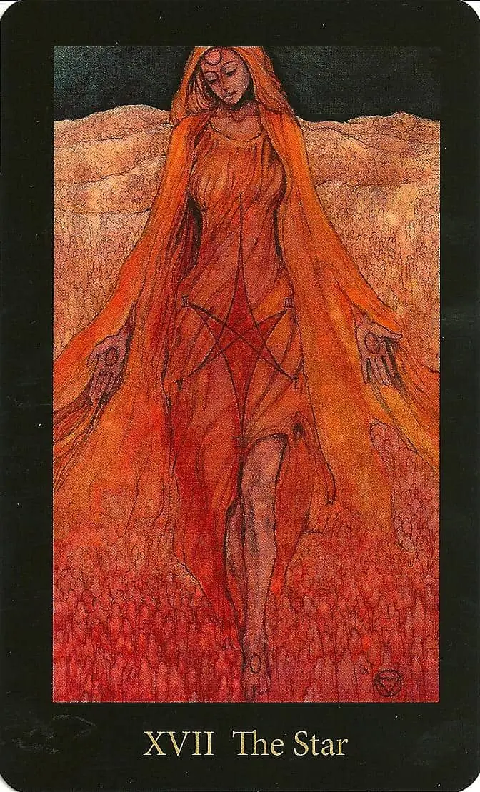 Mary El Tarot Review 14 The Star card from the Mary-El Tarot deck
