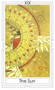 The Sun card from the Mary-El Tarot deck
