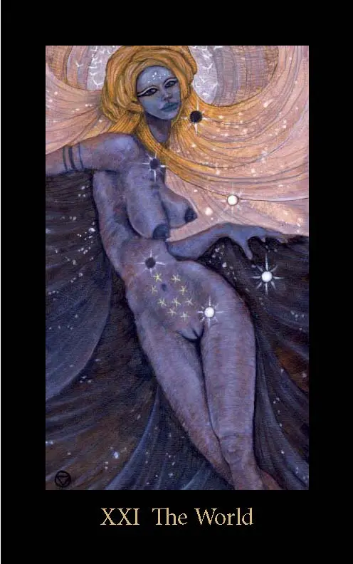 Mary El Tarot Review 4 The World card from the Mary-El Tarot deck