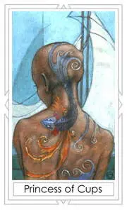Page of Cups card from the Mary-El Tarot deck