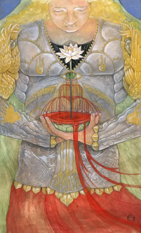 Knight of Cups card from the Mary-El Tarot deck