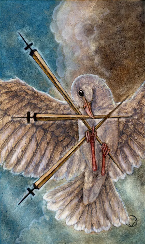 3 of Swords card from the Mary-El Tarot deck