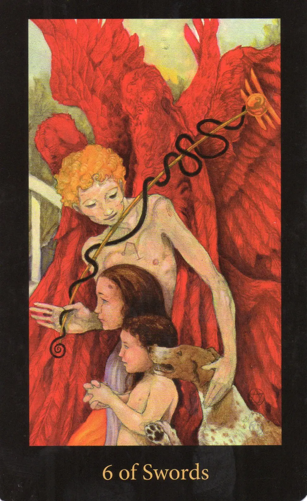 6 of Swords card from the Mary-El Tarot deck