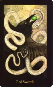 7 of Swords card from the Mary-El Tarot deck