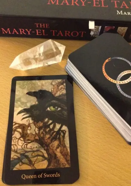 Queen of Swords card from the Mary-El Tarot deck