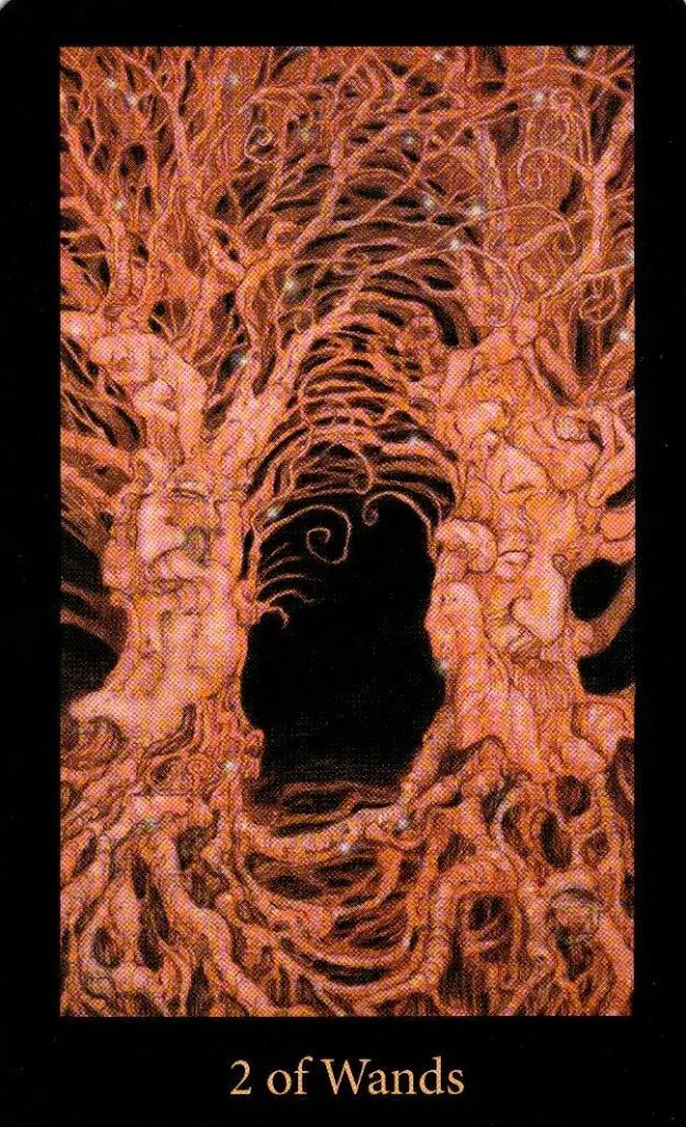 2 of Wands card from the Mary-El Tarot deck