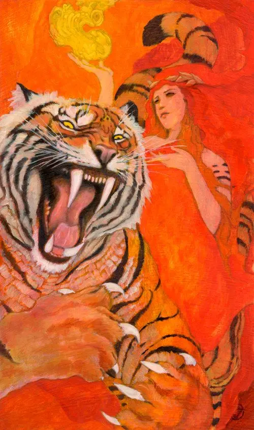 9 of Wands card from the Mary-El Tarot deck