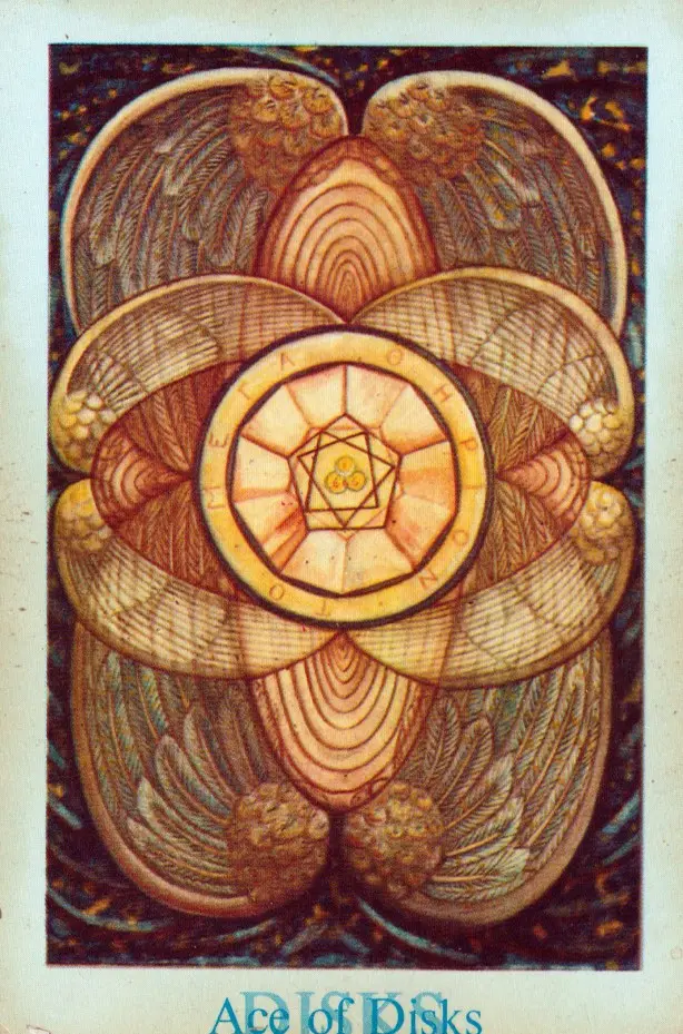 Ace of Pentacles card from the Mary-El Tarot deck