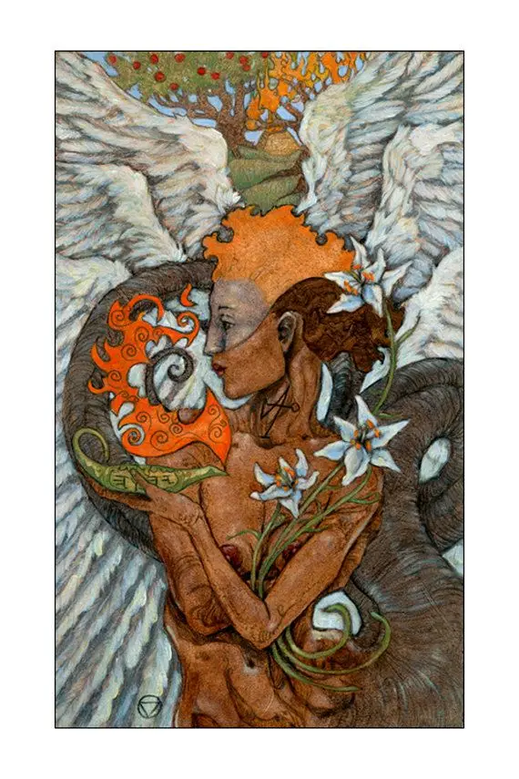 6 of Pentacles card from the Mary-El Tarot deck