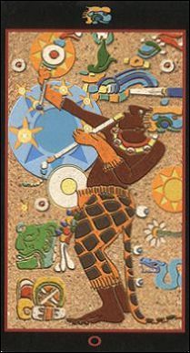 The Fool card from the Mayan Tarot deck