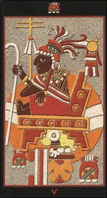 The Hierophant card from the Mayan Tarot deck